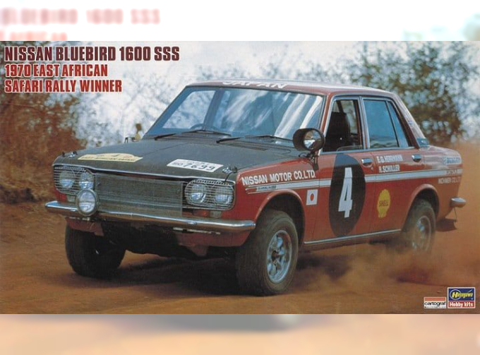 Сборная модель NISSAN BLUEBIRD 1600 SSS (1970 SAFARI RALLY WINNER)