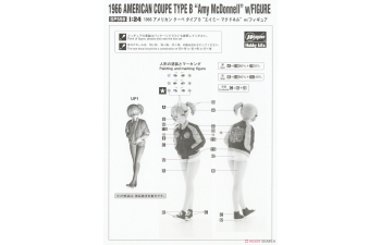 Сборная модель Egg Girls 1966 American Coupe Type B “Amy McDonnell” w/Figure