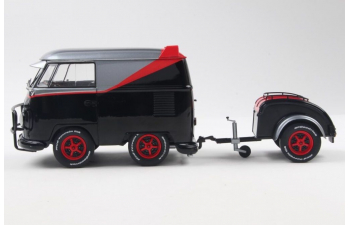 VOLKSWAGEN T1 Van Kool Combi Sport With Trailer (1950), black/silver/red