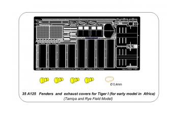 Fenders and exhaust covers for Tiger I (for early model in Africa)