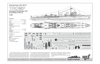 Сборная модель Голландский легкий крейсер "Tromp", 1936 г.
