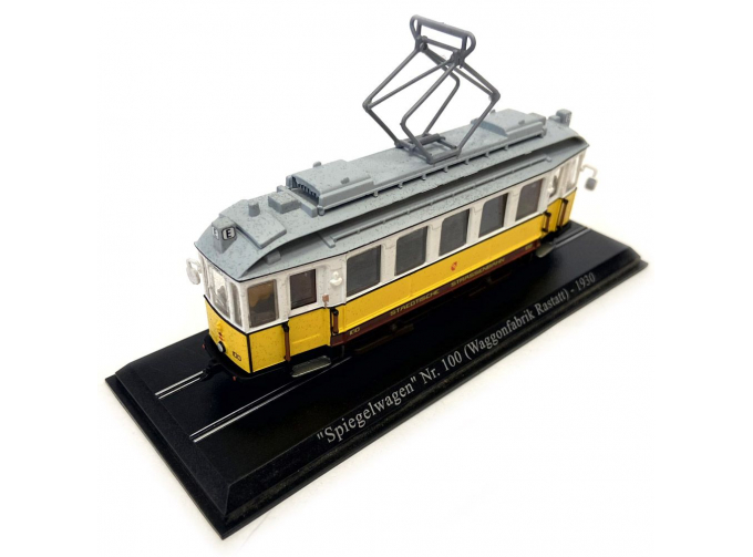 Трамваи. Spiegelwagen 100 (Карлсруэ, Германия, 1930), желтый