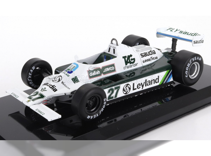 WILLIAMS F1 Fw07b N 27 World Champion Season (1980) Alan Jones - Con Vetrina - With Showcase, White Green