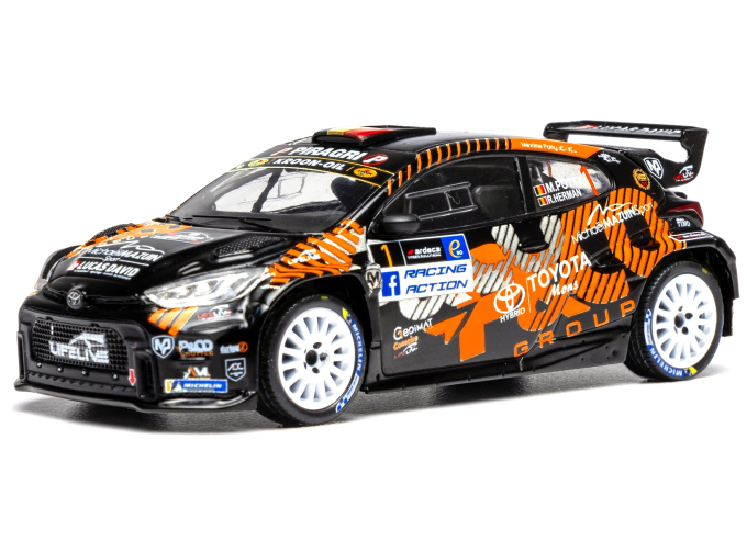 TOYOTA Gr Yaris Rally2 Team Lifelive №1 2nd Rally Ypres (2024) Maxime Potty - Renaud Herman, Black Orange