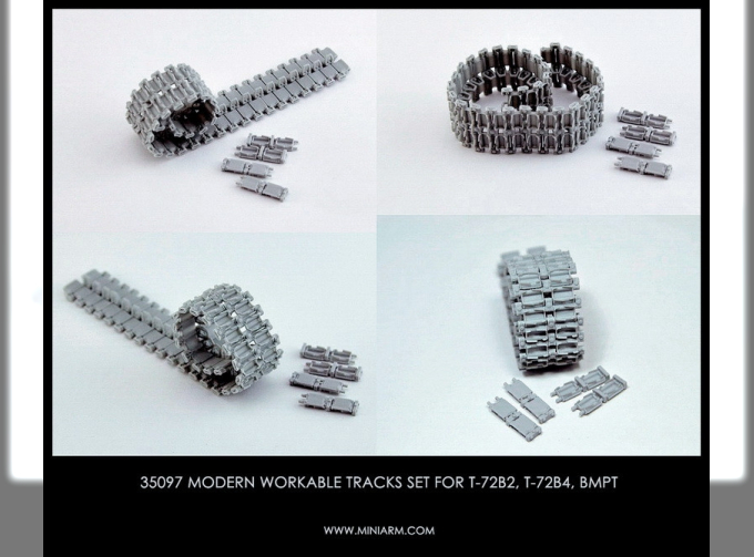 Набор траков с косыми грунтозацепами для Т-72Б2, Т-72Б3М, БМПТ, T-90MC