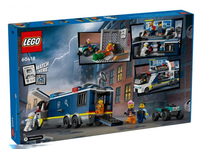 TRUCK Lego City - Police Mobile Crime Lab Truck - Laboratorio Mobile Polizia - 674 Pezzi - 674 Pieces, White Blue Black