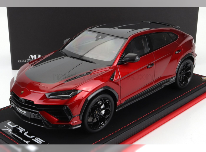 LAMBORGHINI Urus Performante (2022) - Con Vetrina - With Showcase, Rosso Efesto - Red Met Carbon