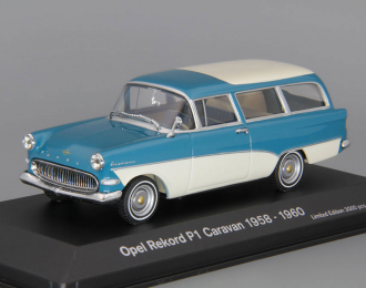 OPEL Rekord P1 Caravan (1958-1960), blue / white