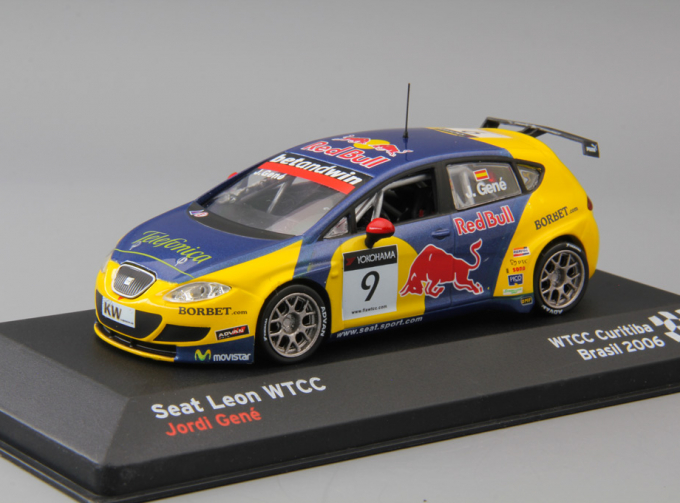 SEAT Leon WTCC Jordi Gene WTCC Curitiba Brasil #9 (2006), yellow / blue