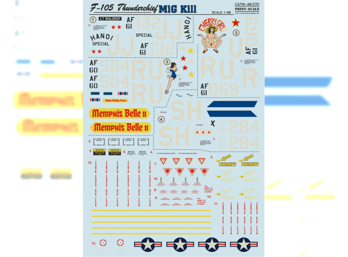 NEW F-105 Thunderchief Wet decal