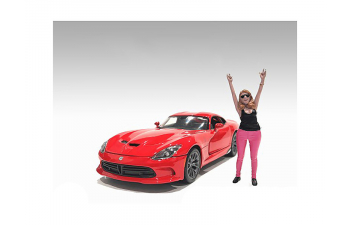 Фигурка девушка в розовых брюках и черной рубашке. Серия 2 DioramaFigures №3