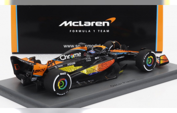 McLAREN F1 Mcl60 Team Mclaren №81 6th Abu Dhabi Gp (2023) Oscar Piastri, Orange Blue Black