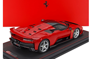 FERRARI F80 (2024) - Silver Rims - Con Vetrina - With Showcase, Rosso Corsa - Red Black