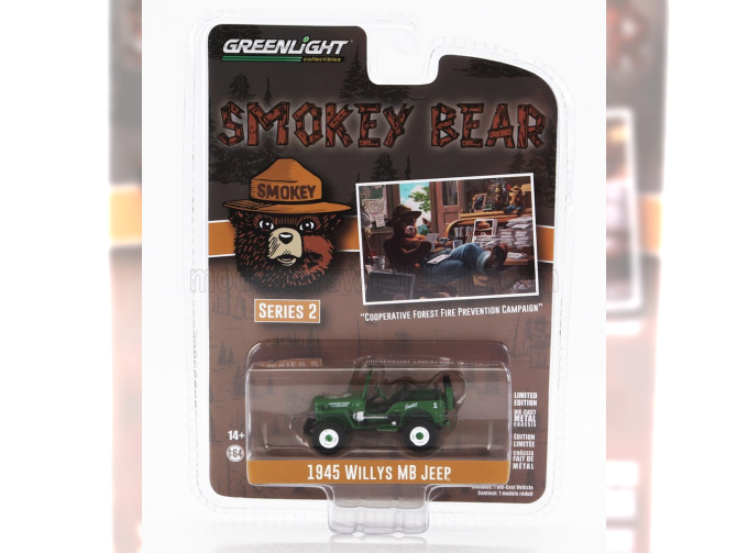 JEEP WILLYS MB OPEN (1945) - SMOKEY BEAR, GREEN