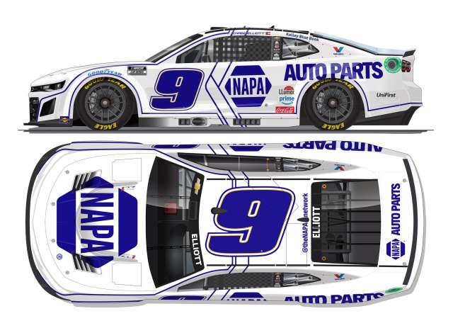 Chevrolet #9 Chase Elliott *NAPA white*, white/blue 2025