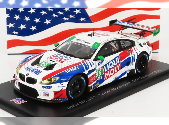 BMW 6-series M6 Gt3 Team Turner Motorsport Liqui Moly N96 24h Daytona (2020) J.Klingmann - D.Machavern - B.Auberlen - R.Foley, White Red Blue