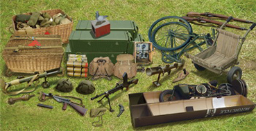 Сборная модель W.W.II British Airborne Weapon & Equipment Set