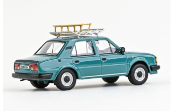 SKODA 120L (1984) бирюзовый с багажником на крыше