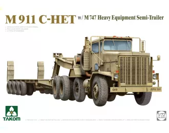 Сборная модель Полуприцеп для перевозки тяжелого оборудования M911 C-HET с M747