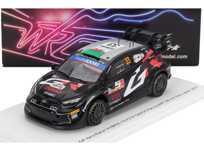 TOYOTA Yaris Gr Rally1 Hybrid Team Toyota Gazoo Racing Wrt №33 Winner Rally Japan (2024) Elfyn Evans - Scott Martin, Black
