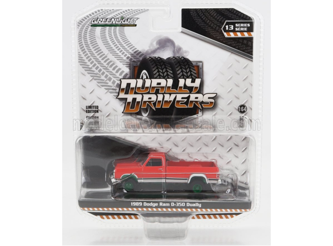 DODGE Ram D-350 Pick-up (1989) - Green Wheels, Red