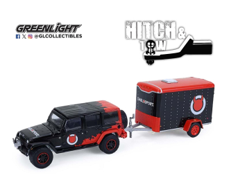 JEEP Wrangler Unlimited 4x4 с малым прицепом "Diablo Sport" (2012), red/black