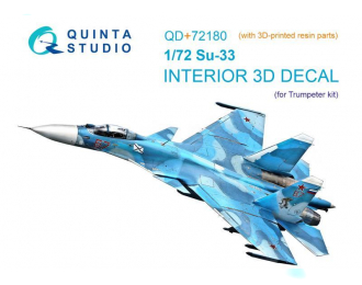 3D Декаль интерьера кабины Su-33 (Trumpeter) (с 3D-печатными деталями)