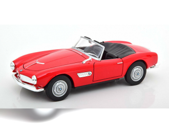 BMW 507 Convertible open, red