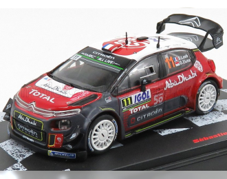 CITROEN C3 Wrc Abu Dhabi N 11 Rally Tour De Corse 2018 S.loeb - D.elena, Red White Grey