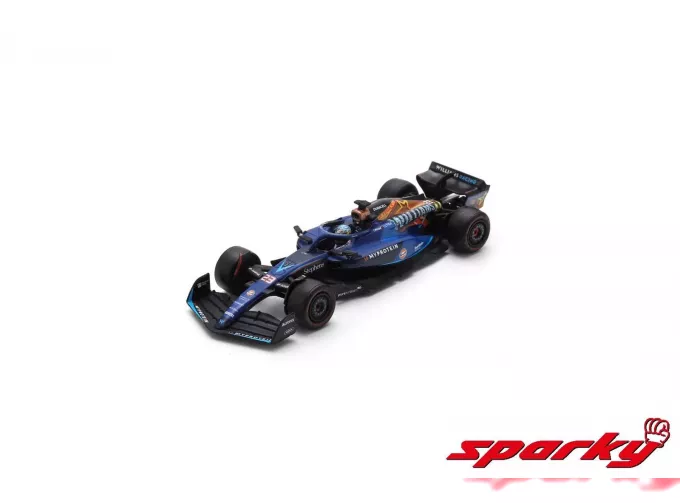 WILLIAMS F1 Fw45 Team Williams Racing Gulf №23 Las Vegas Usa Gp (2023) Alexander Albon, Blue Black Gold