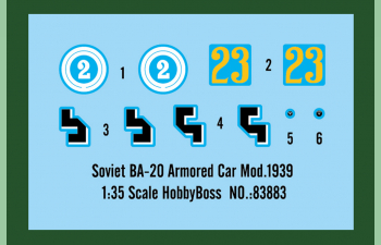 Сборная модель Soviet BA-20 Armored Car Mod.1939