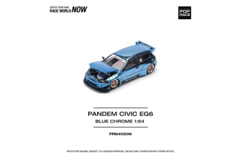 HONDA Pandem Civic EG6, blue chrome