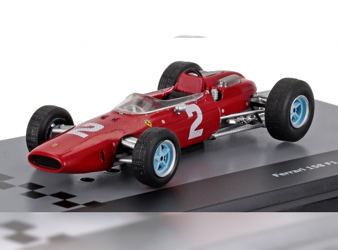 FERRARI F1 158 Scuderia Ferrari №2 World Champion Season (1964) John Surtees - Con Vetrina - With Showcase, Red