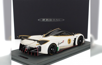 PAGANI Huayra R №1 Racing (2021) - Con Vetrina - With Showcase, Bianco Benny - White Black