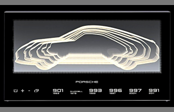 PORSCHE Silhouette LED 911, 991, 997, 996, 993, G-Model, 901