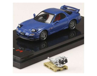 Mazda RX-7 (FD3S) Sprit R Type A with Engine Display Model, innocent blue mica