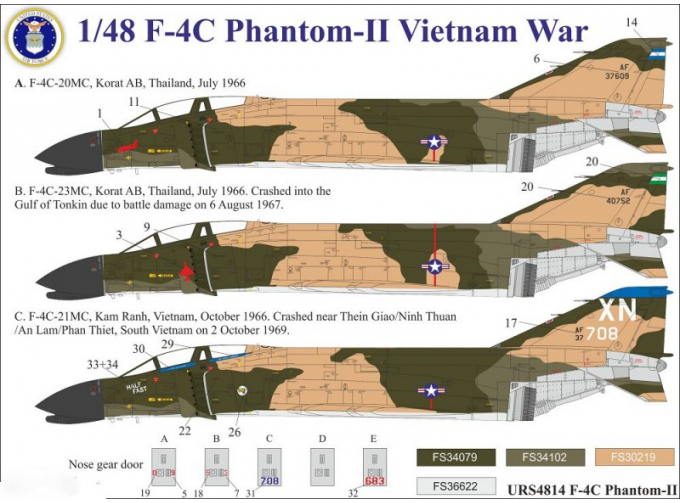 Декаль для F-4C Phantom-II