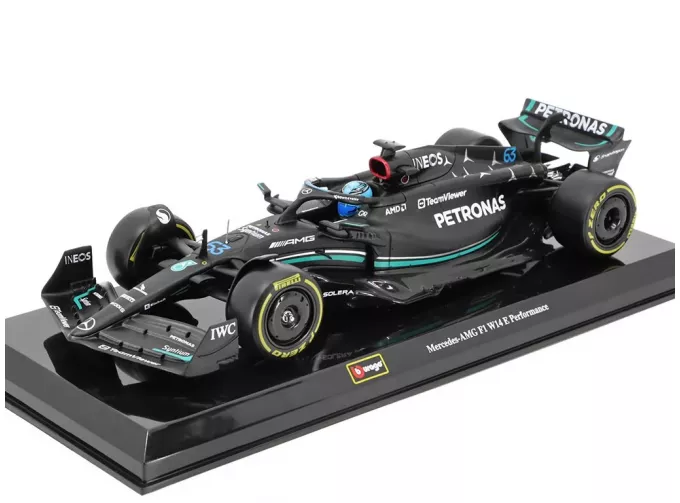 MERCEDES-BENZ GP F1 W14 Team Mercedes-amg Petronas Formula One №63 Season (2023) George Russell - With Pilot And Showcase, Matt Black