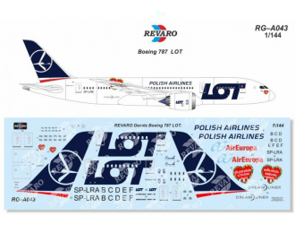 Декаль Boeing 787 LOT