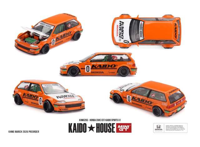 Honda Civic (EF) Kaido Sports V1, orange 1987