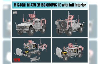 Сборная модель Бронеавтомобиль M1240A1 M-ATV (M153 CROWS II), полный интерьер