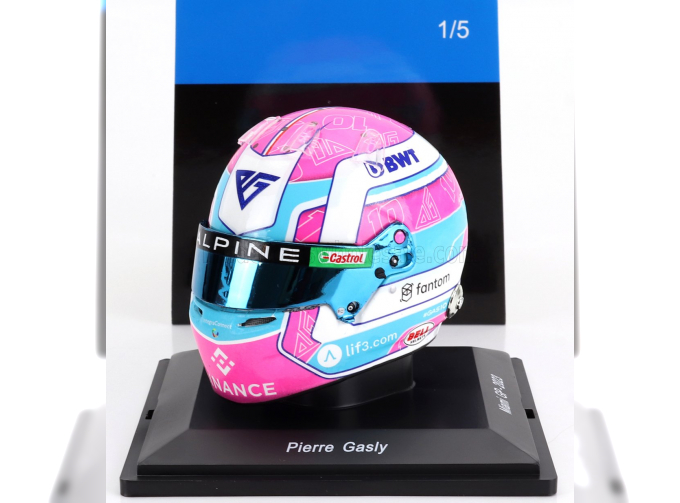 BELL HELMET F1 Casco Helmet Renault A523 Team Bwt Alpine №10 Miami Gp (2023) Pierre Gasly, White Red Blue