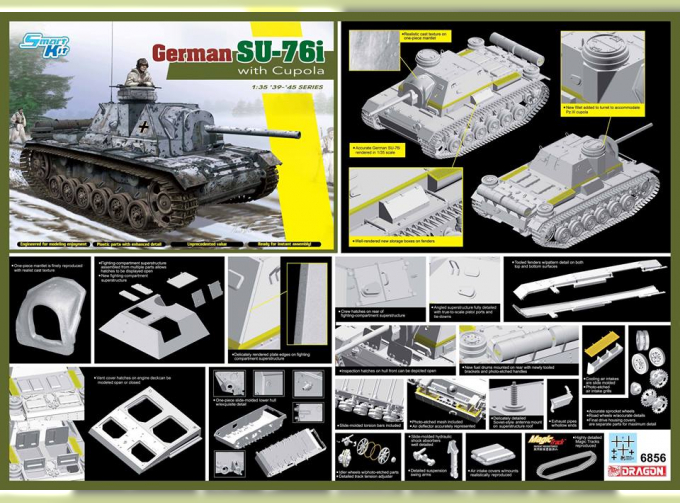 Сборная модель German SU-76i with Cupola