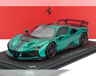 FERRARI Sf90 Xx Stradale (2024) - Con Vetrina - With Showcase, Green Jewel - Black