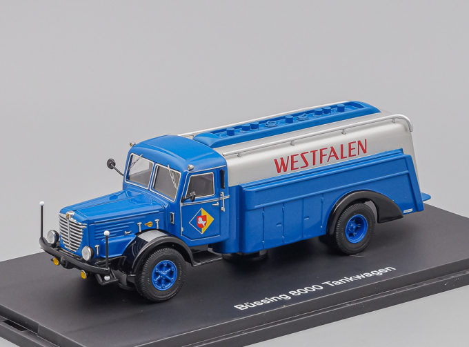 BÜSSING 8000 fuel truck, Westfalen, blue / silver