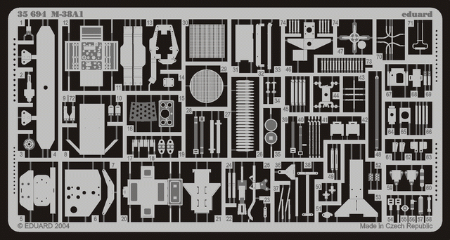 Фототравление Американский военный внедорожник M38A11/4 ton 4x4