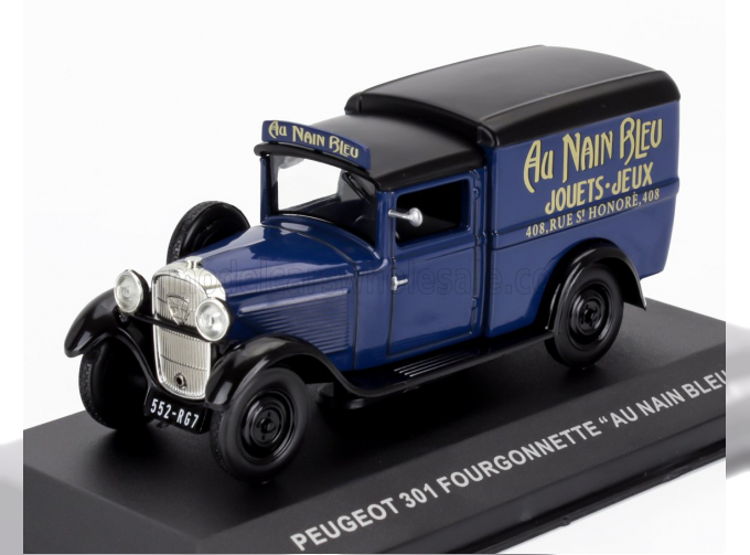 PEUGEOT 301 Van Furgonette Au Nain Bleu (1930), Blue Black