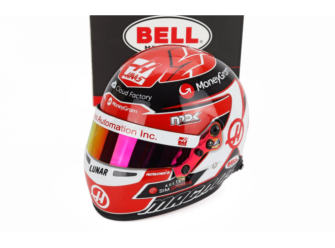 BELL HELMET Team Moneygram Haas N 20 F1 Vf-23 Kevin Magnussen (2023), Red Black