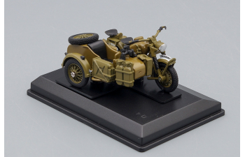 BMW R75 motorcycle with sidecar, matte green khaki