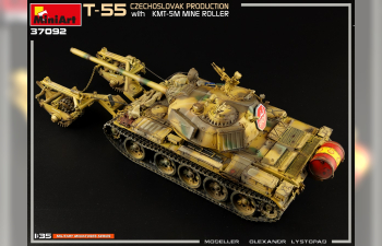 Сборная модель Танк Т-55А чехословацкого производства с КМТ-5М